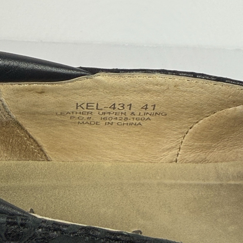 Alegria Keli KEL-431 Women Embossed Paisley Black Leather Clog Shoes 41 / 10.5 - Picture 7 of 11